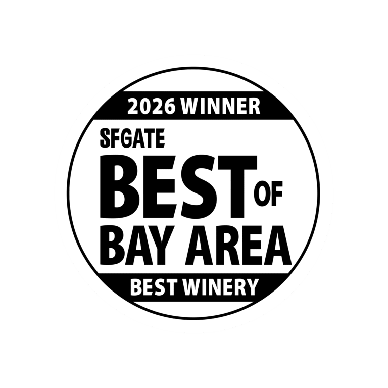 2026 Best Of Bay Area - Best Winery black and white badge from the San Francisco Gate.